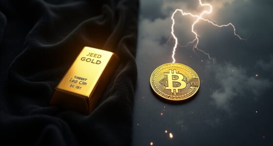 bitcoin drops gold rises