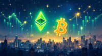 ethereum surges bitcoin nears