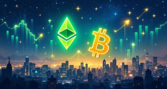 ethereum surges bitcoin nears
